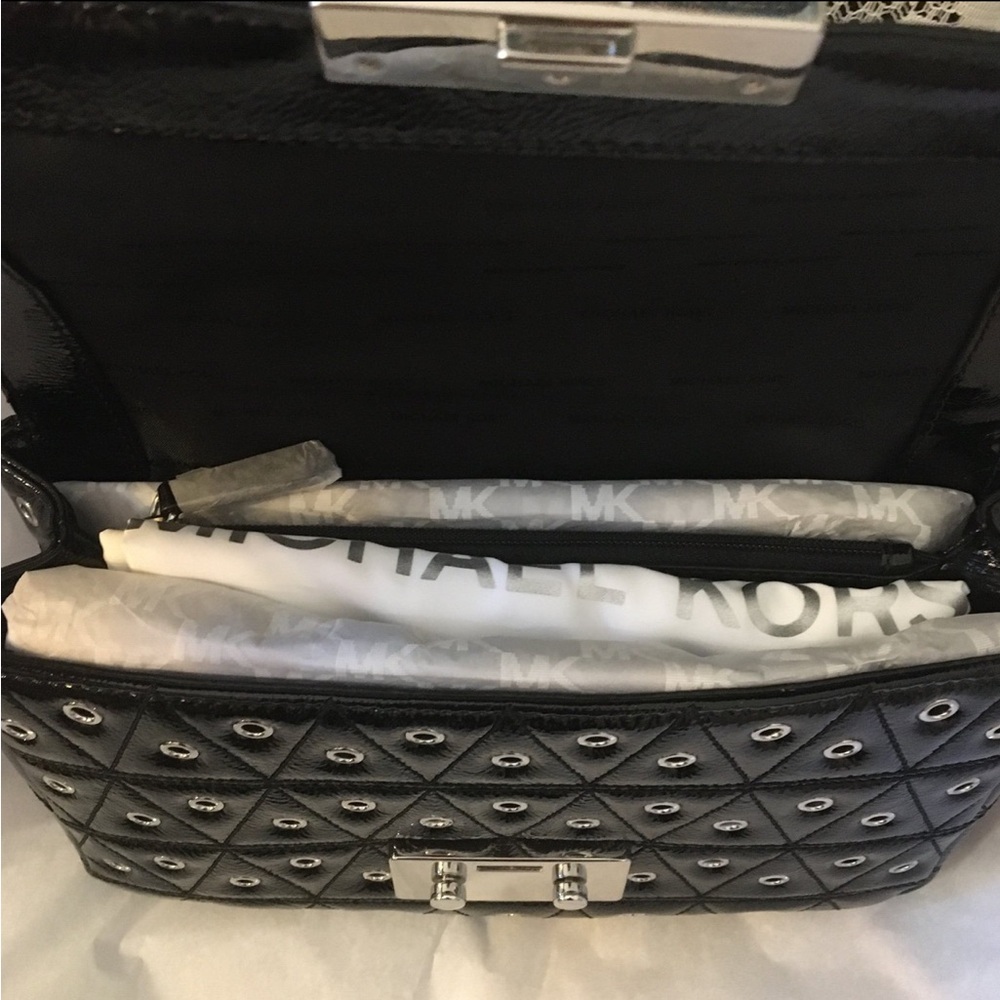 MICHAEL Michael Kors Retail Store Black Studded Crossbody Bag - Picture 6 of 12